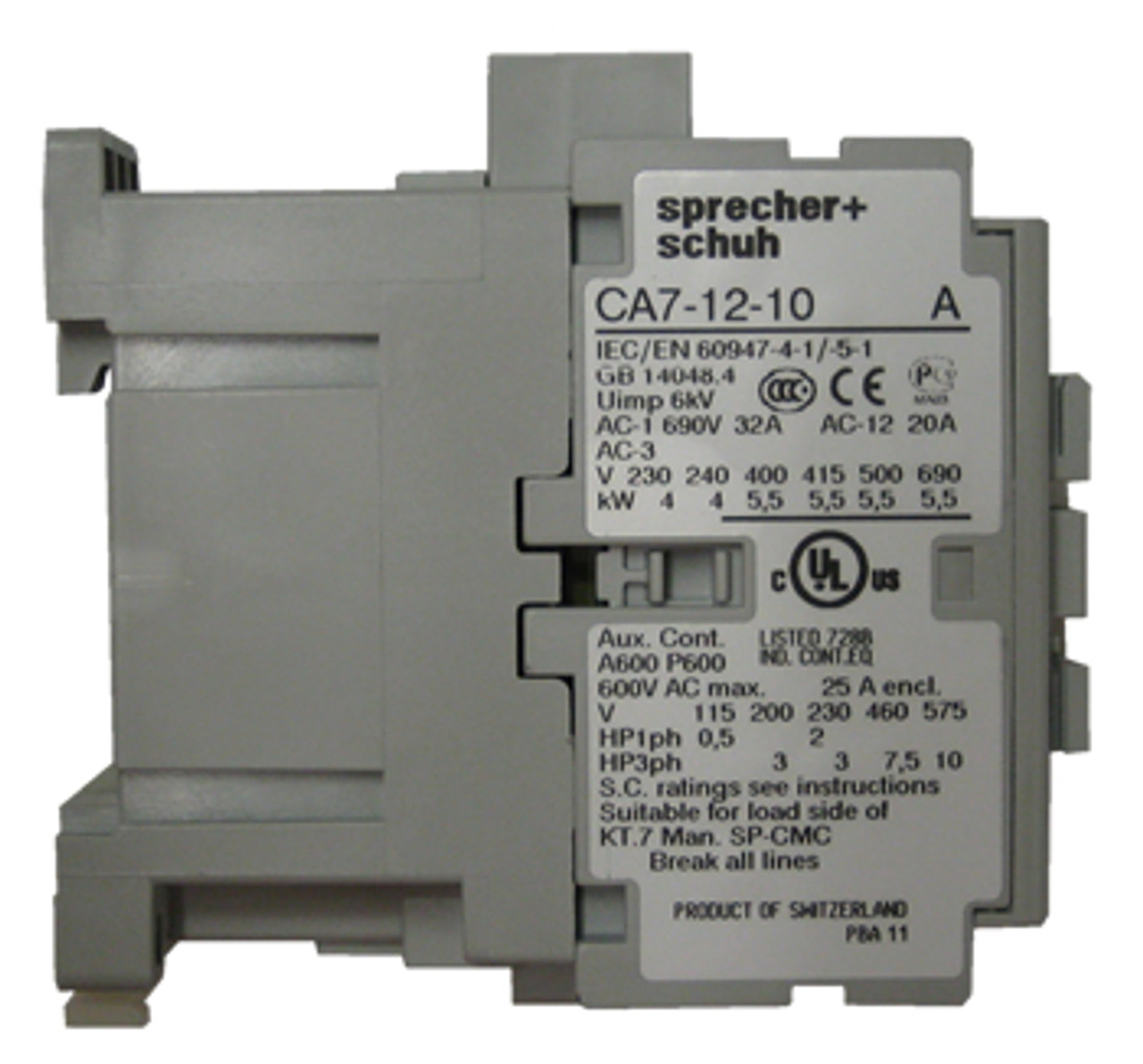 CA7-12-10 230Z volt AC contactor side view