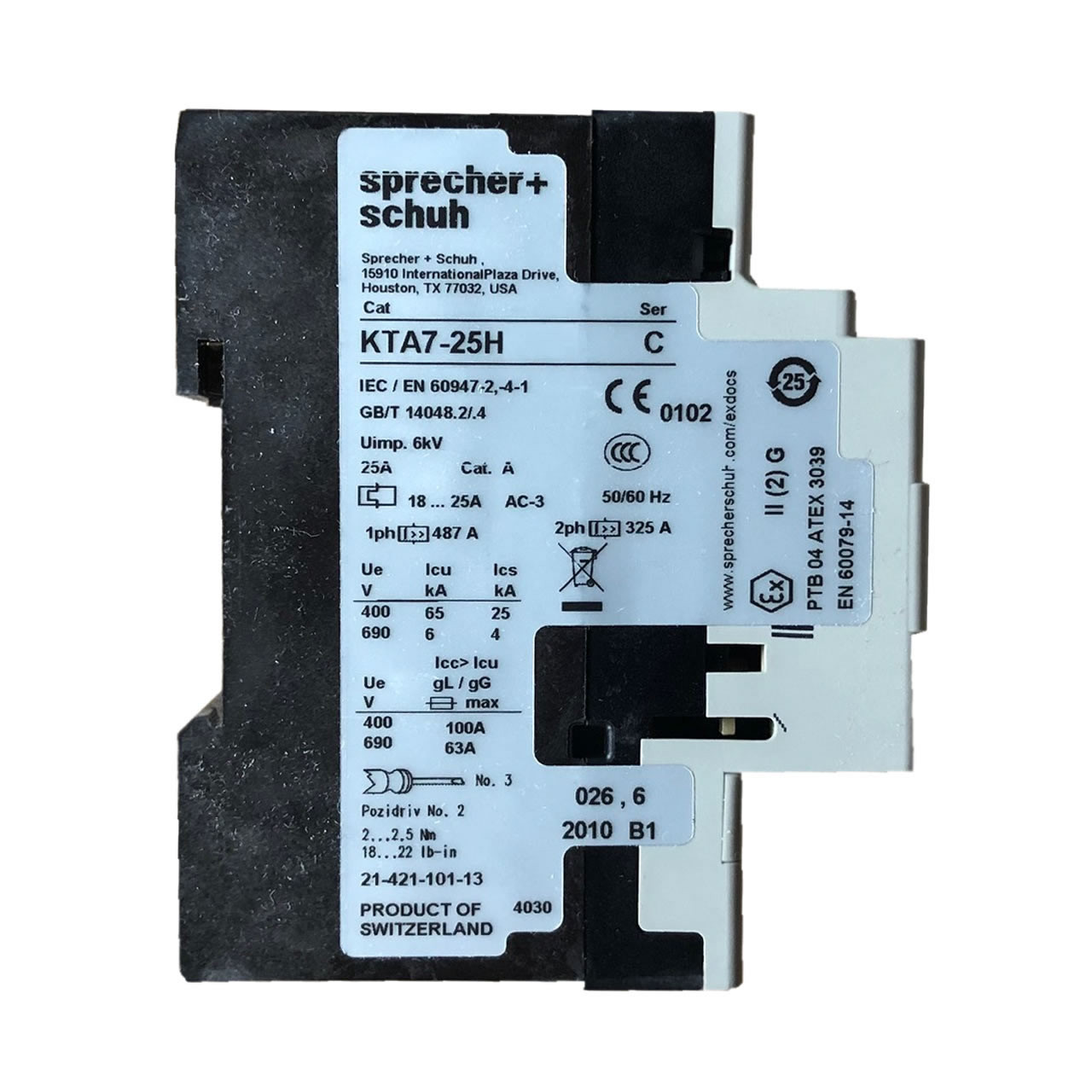 Sprecher + Schuh KTA7-25H-25A motor protector | 18 to 25 AMPS