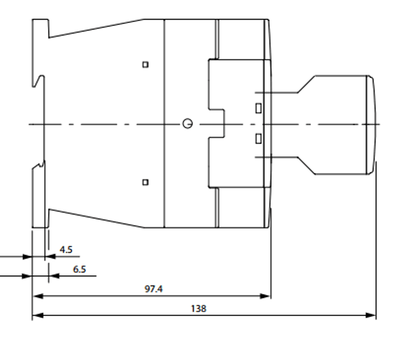 Eaton/Moeller DILM17-01 220 volt side dimensions
