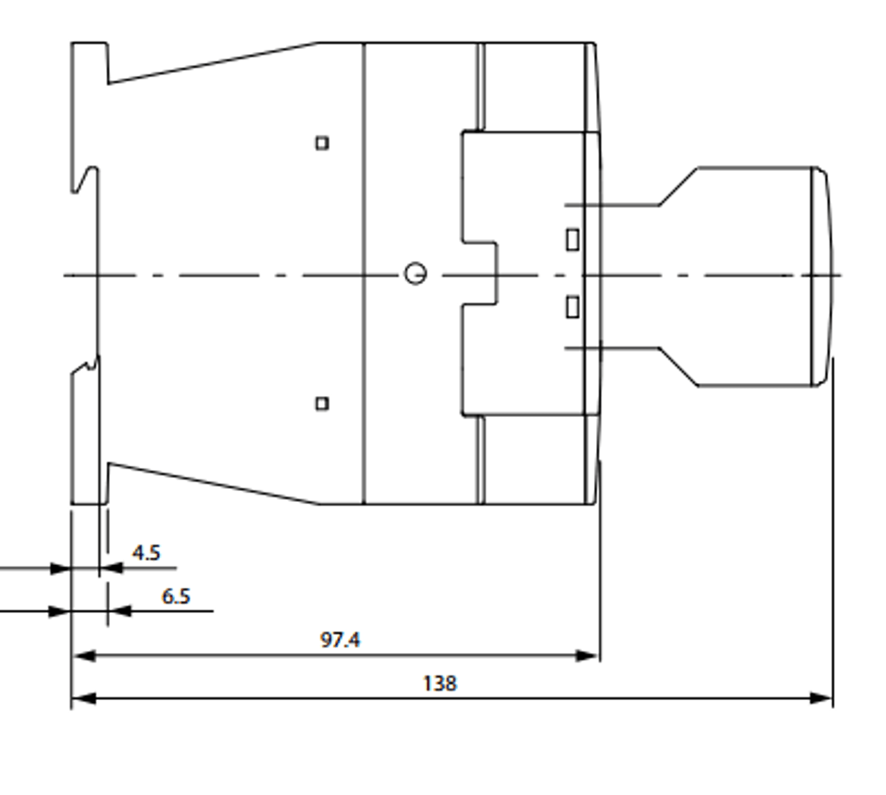 Eaton/Moeller DILM17-01 480 volt side dimensions