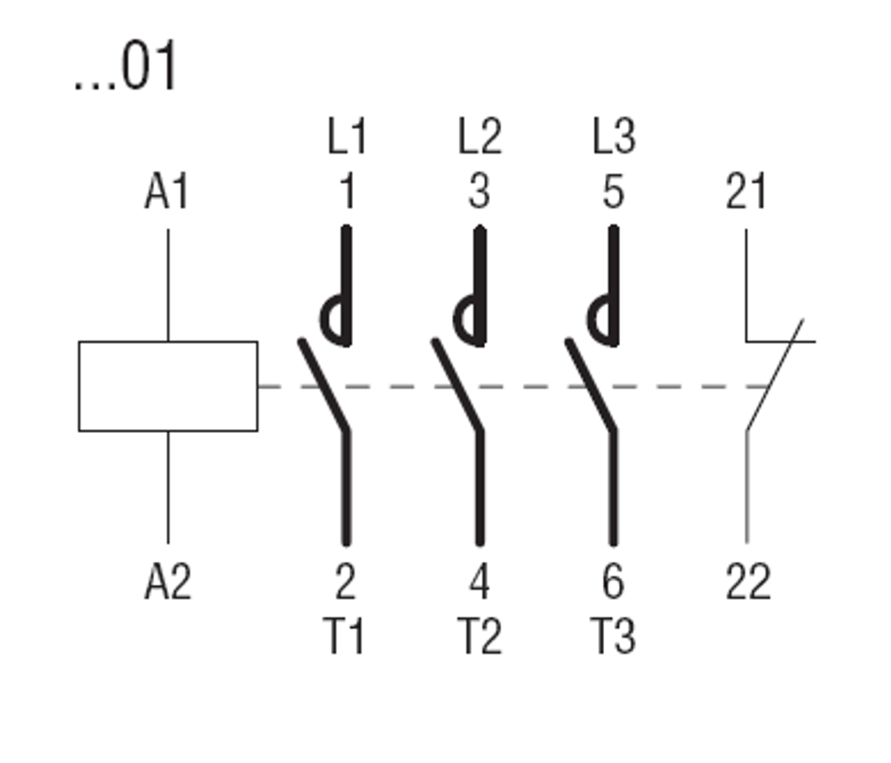 Eaton/Moeller DILM25-01 (208vAC) contact sequence