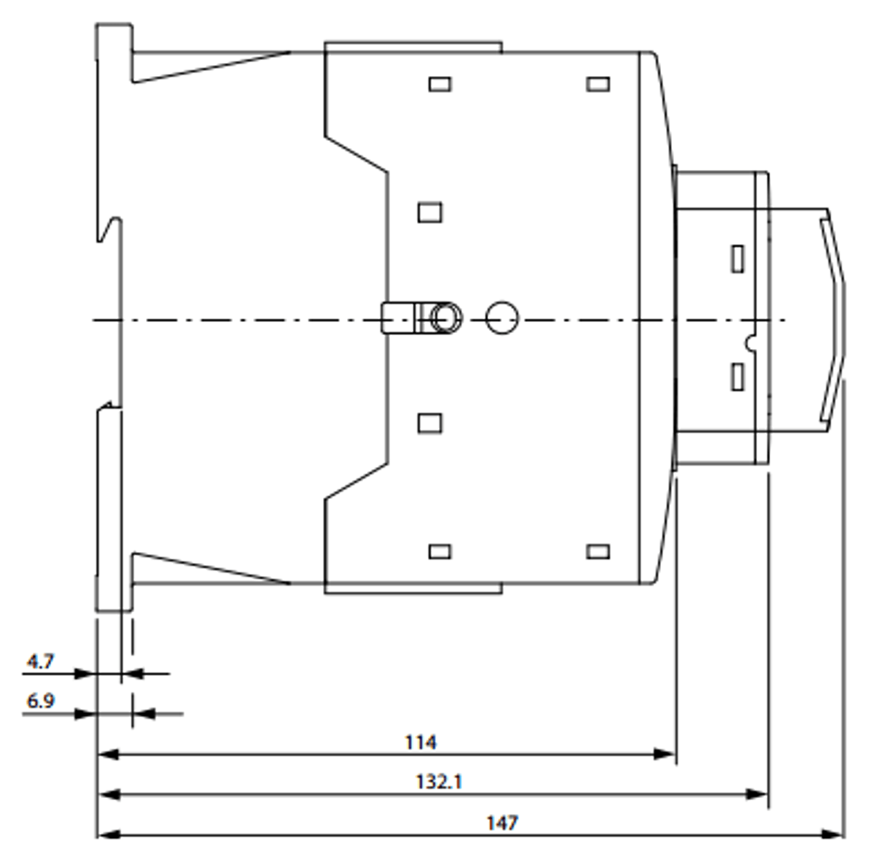 Eaton/Moeller DILM65 220 volt side dimensions