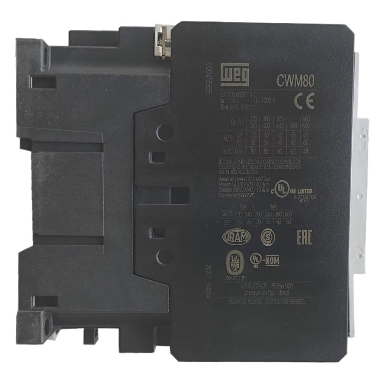 WEG CWM80-00-30V24 side label