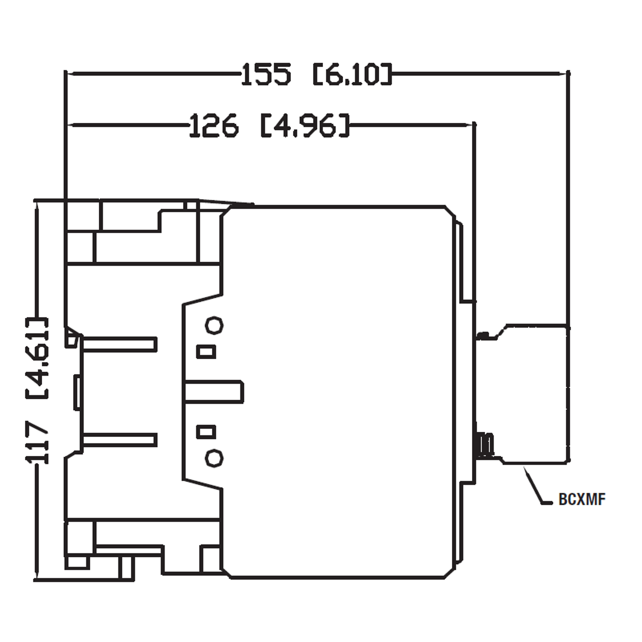 WEG CWM95-00-30V24 side dimensions