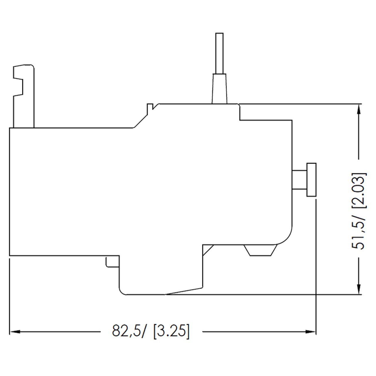 WEG RW27-1D3-D008 side dimensions