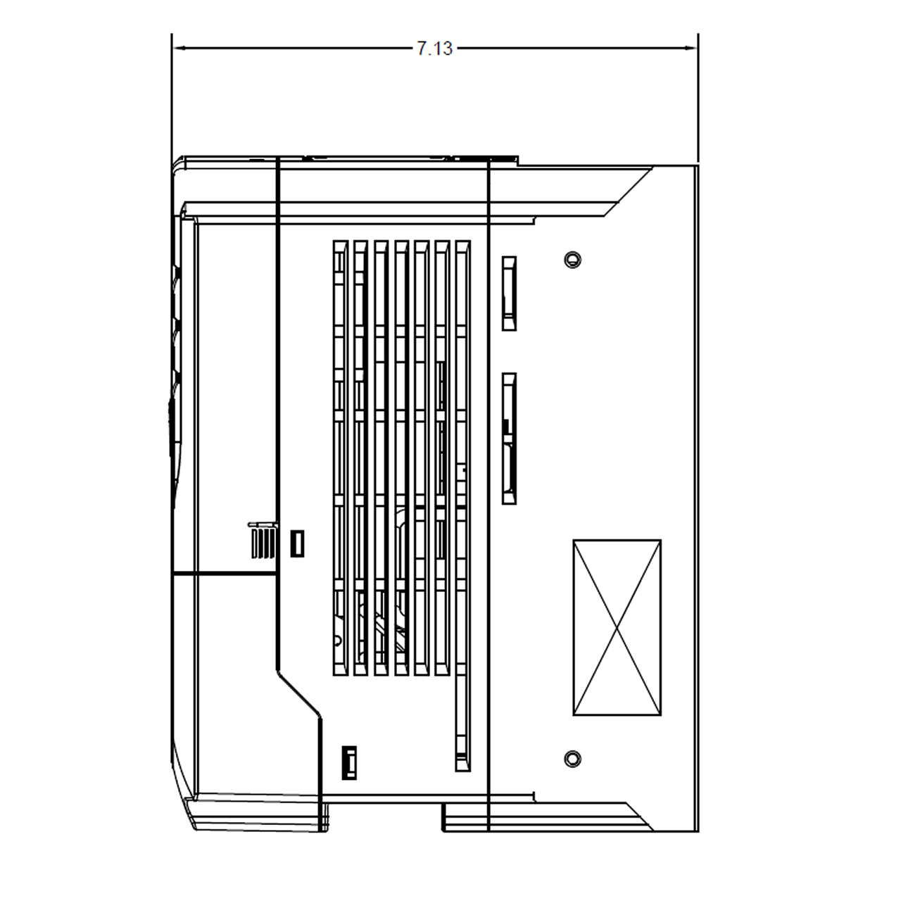 Benshaw RSI-015-H2-2C side dimensions