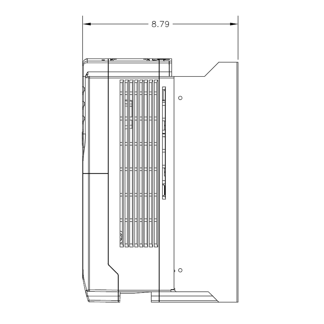 Benshaw RSI-040-H2-4C side dimensions