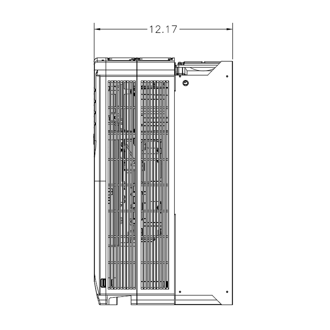 Benshaw RSI-100-H2-4C side dimensions