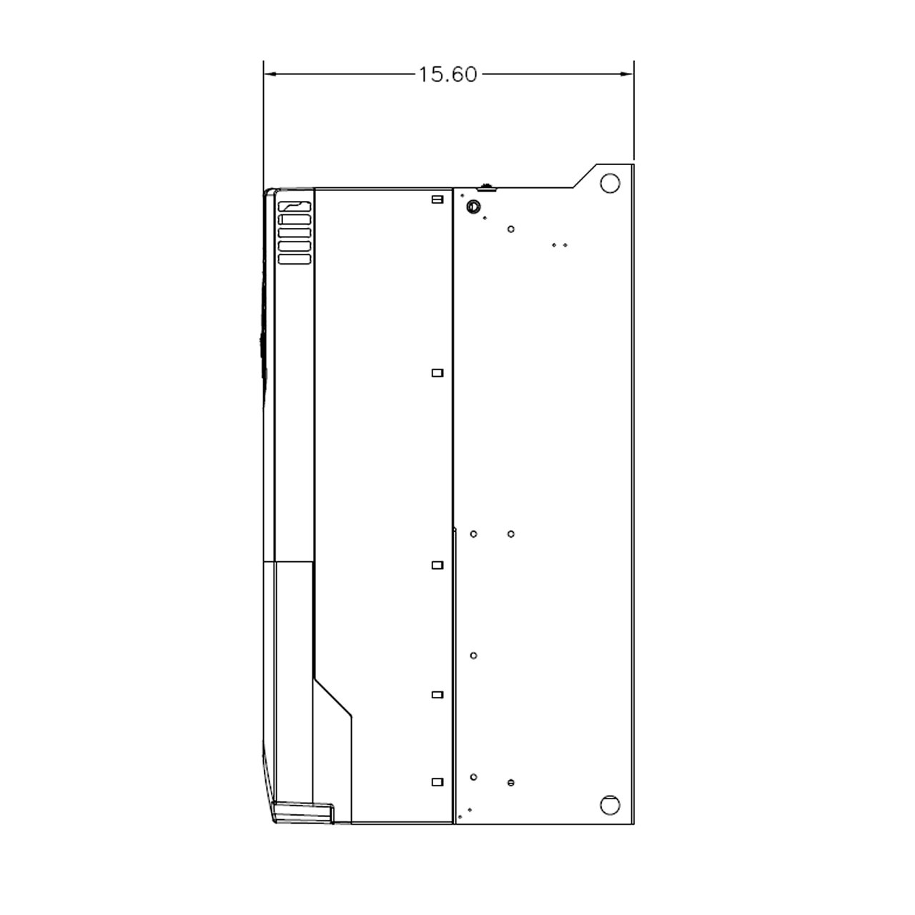 Benshaw RSI-300-H2-4C side dimensions