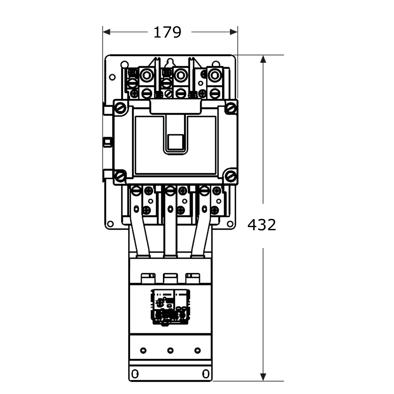 Eaton AN19NN0 front dimensions