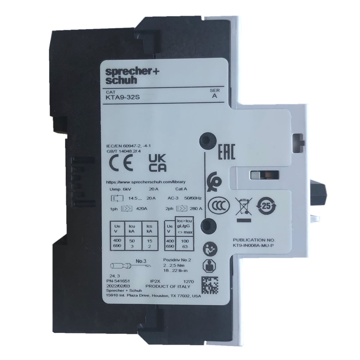 KTA9-32S-10A 10 AMP Motor Protector | Kent Store