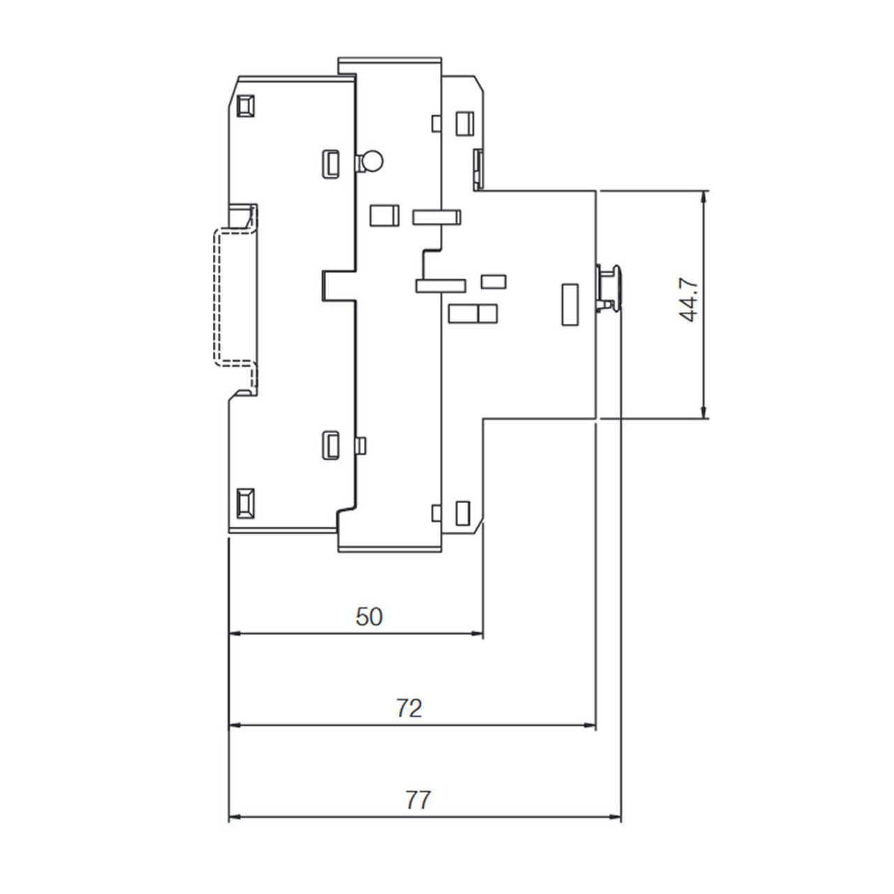 WEG MPW18-3-D004 side dimensions