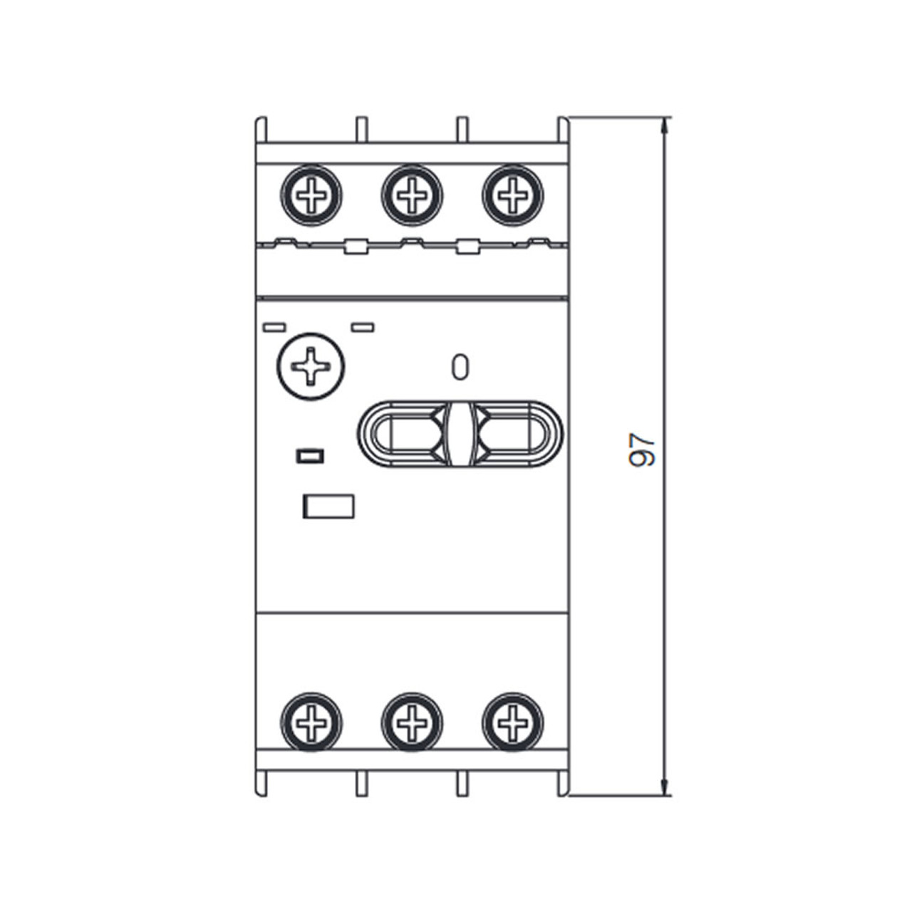 WEG MPW18-3-D063 front dimensions