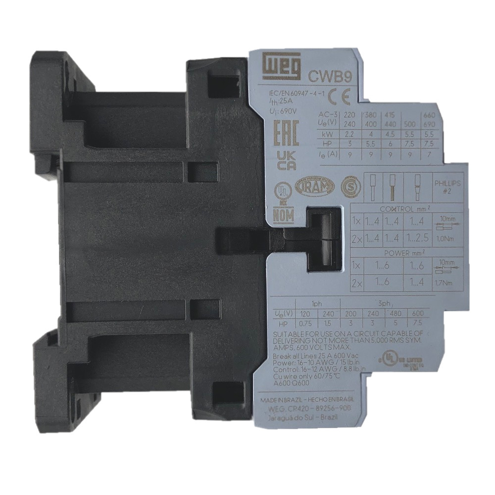 WEG CWB9-11-30D15 Side Label