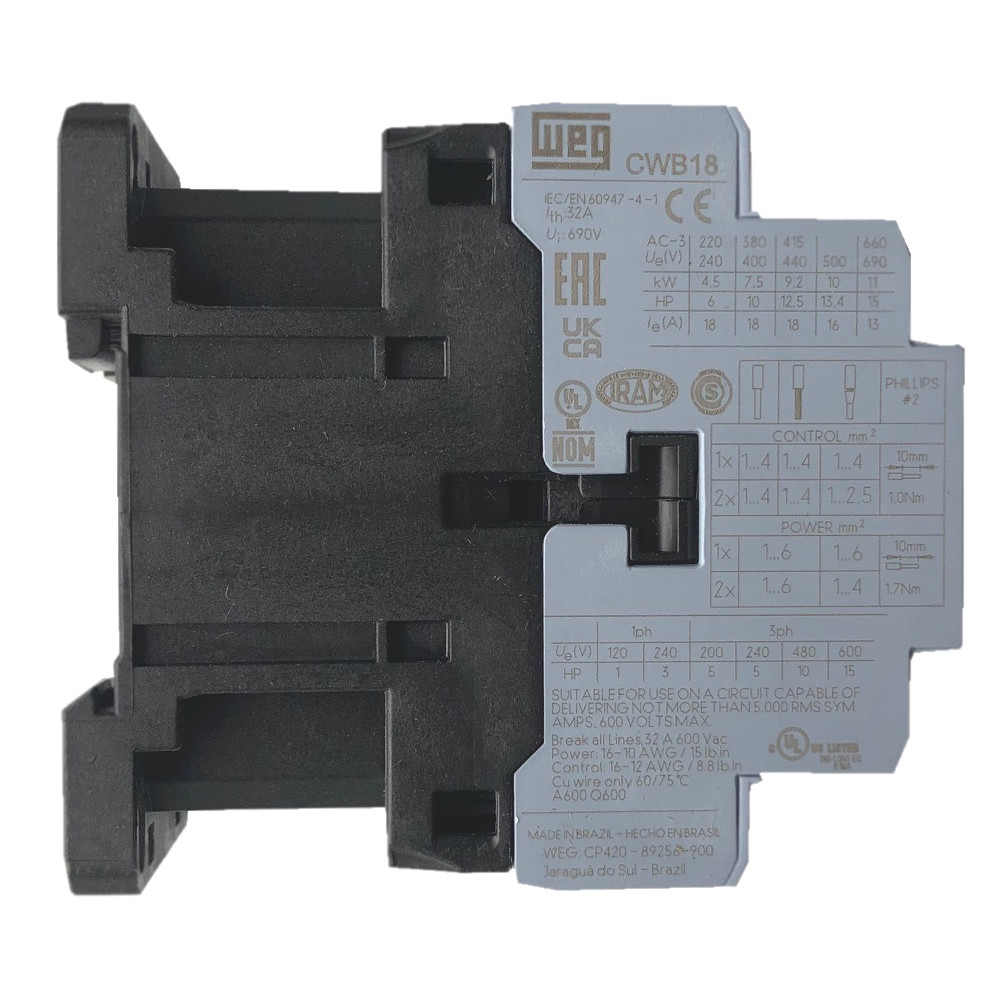 WEG CWB18-11-30D02 Side Label