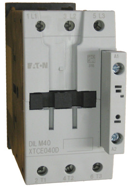 Eaton XTCE040D XT IEC 40A 3-pole contactor front view