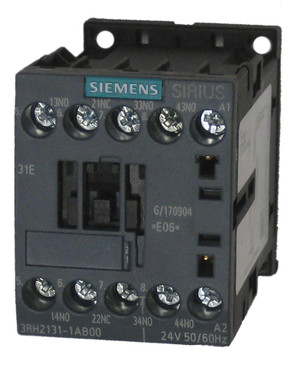 Siemens 3RH2131-1AN20 4 pole relay | 3 NO/1 NC | 220vAC coil