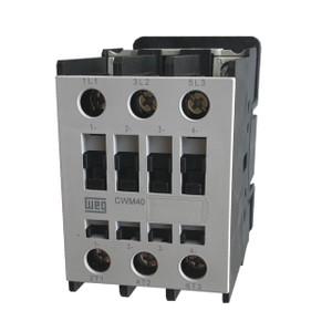 WEG CWM40 IEC 40A 3-pole contactor front view