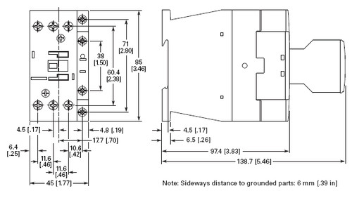 Eaton XTCE032C10B dimensions