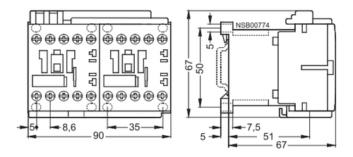 Siemens 3RA1315-8XB30-1AP6 dimensions