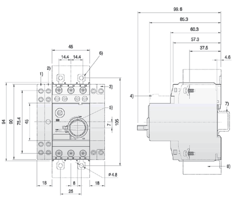 Benshaw RMSP-32H-A63 dimensions