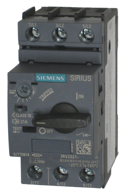 3RV2021-1AA10 Motor Protector - Reliable 1.1-1.6 AMPS | Siemens