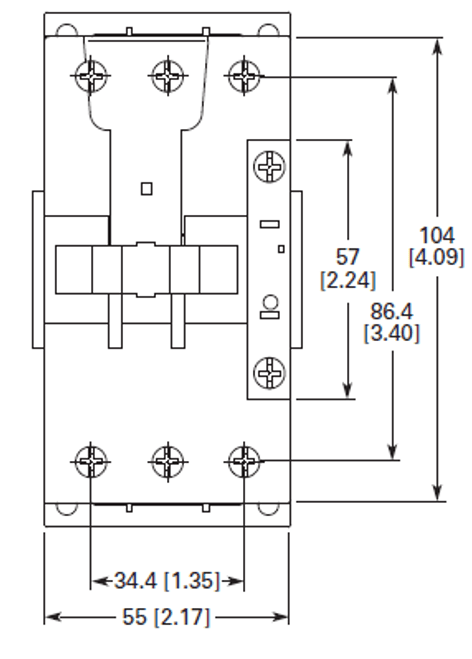 Eaton XTCE065D00A front dimensions