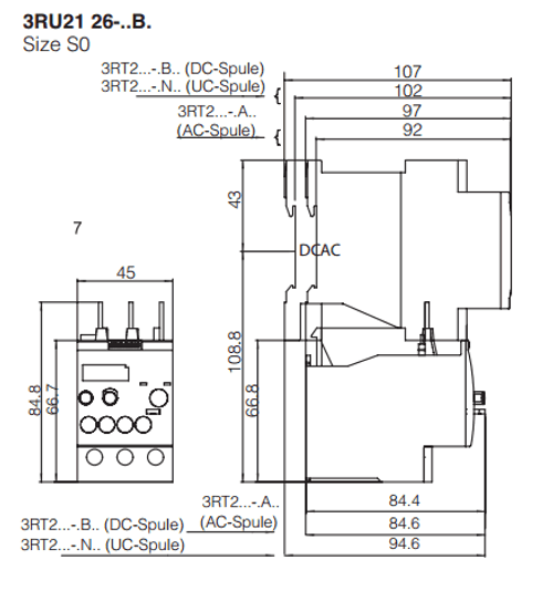 Siemens 3RU2126-1JB0 dimensions