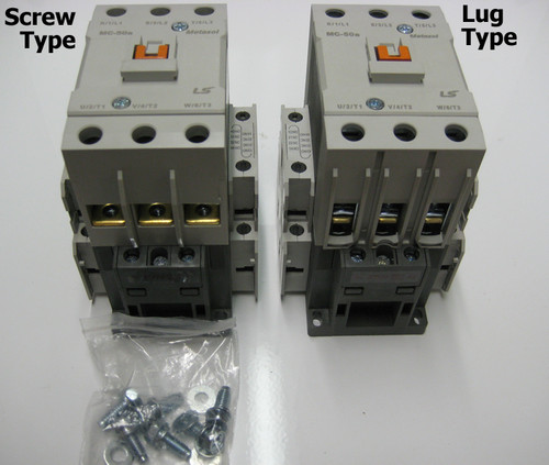 LS Electric MC-85A-AC240 Metasol 85A 3-pole IEC contactor Screw & Log view