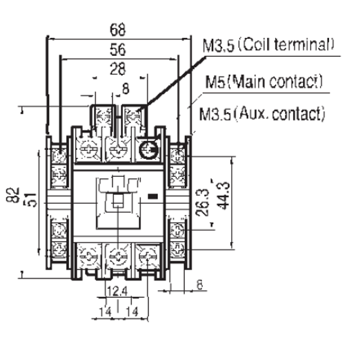 Benshaw RSC-32-6AC24 front dimensions