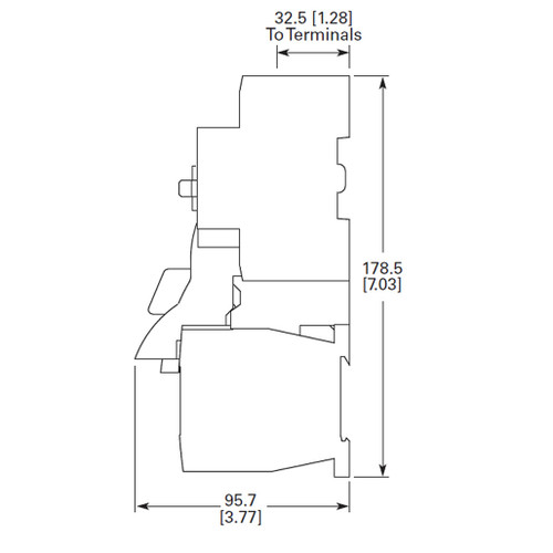 Eaton XTSC2P5BB side dimensions