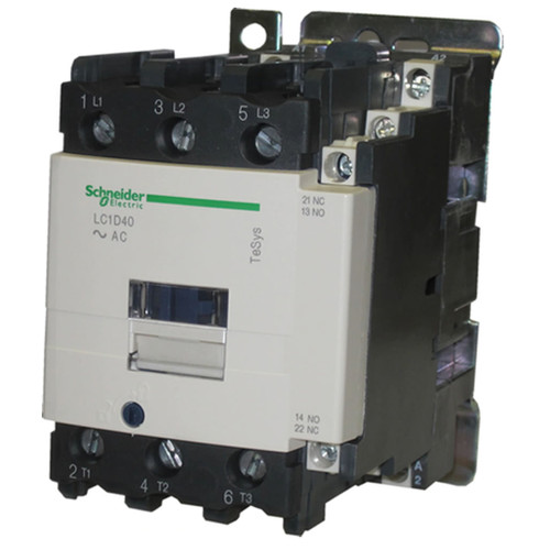 Schneider Electric LC1D40 TeSys D 40A 3-pole IEC contactor front view