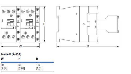 Eaton XTCR009B21 dimensions