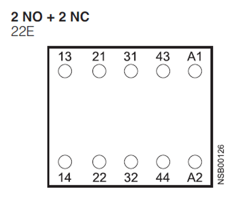 Siemens 3RH2122-1AK60 Terminal Designations