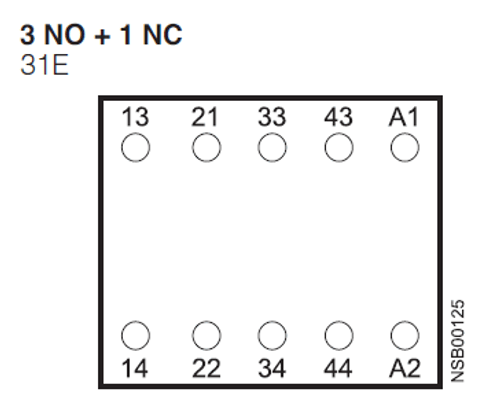 Siemens 3RH2131-1AK60 Terminal Designations