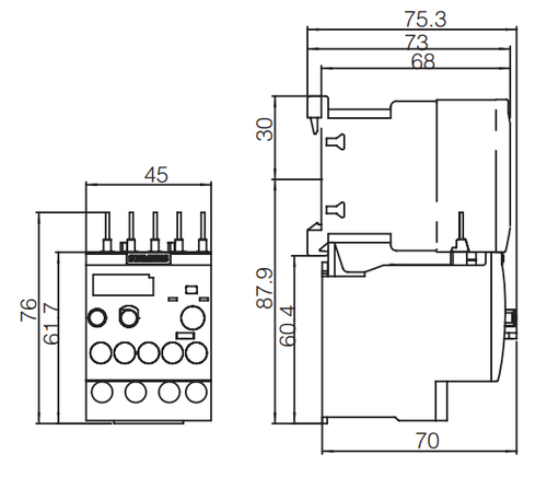 Siemens 3RU2116-4AB0 dimensions