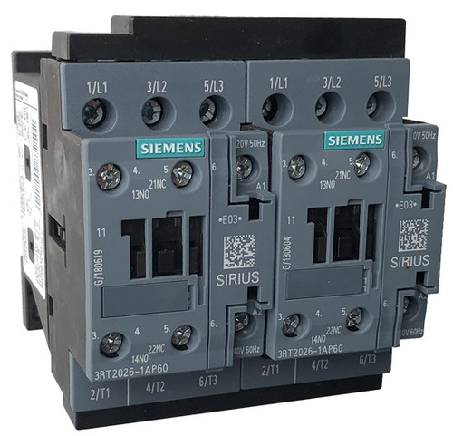 Siemens 3RA2326-8XB30-1AM2 reversing contactor