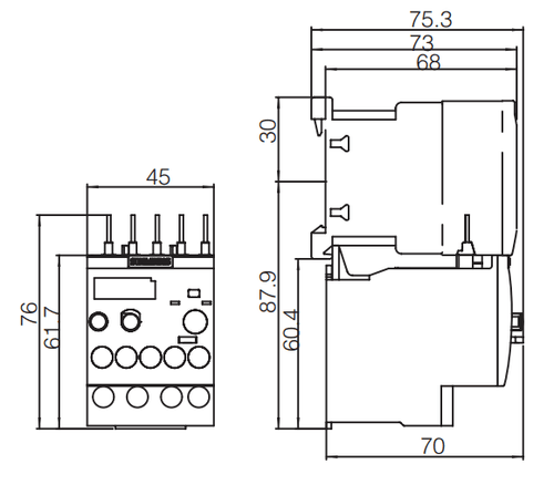 Siemens 3RU2116-0AB0 dimensions