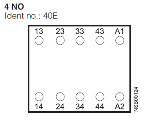 Siemens 3RH2140-1AD00 Terminal Designations