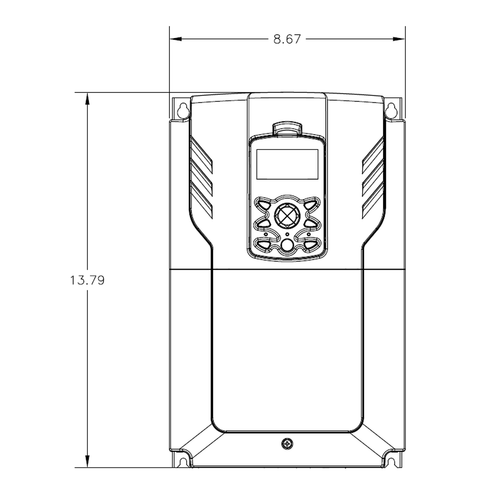 Benshaw RSI-030-H2-4C front dimensions