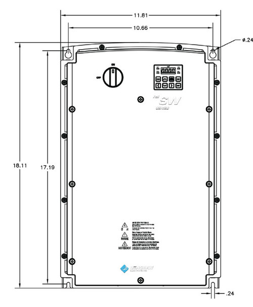 Benshaw RSI-030-SW-44 Front Dimensions