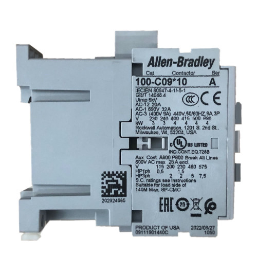 Allen-Bradley 100-C09 Bulletin 100-C 9A 3-pole IEC contactor side view
