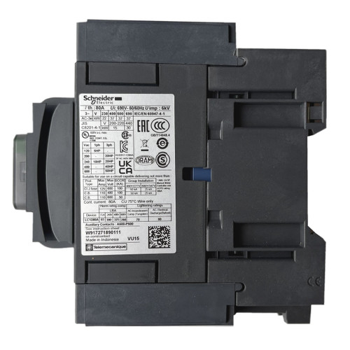 Schneider Electric LC1D80AM7 side label