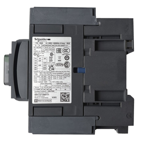 Schneider Electric LC1D40AG7 side label