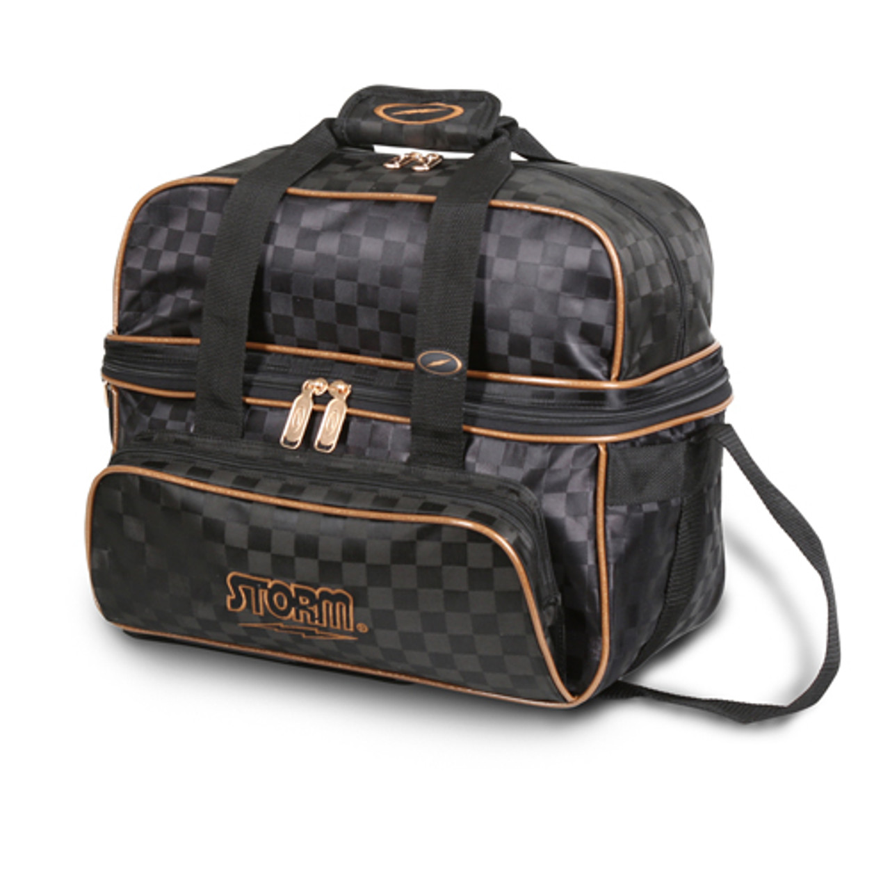 Storm 2 Ball Tote Deluxe Black / Gold | The Bowler Depot