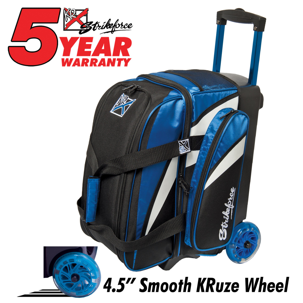 KR Strikeforce Hybrid X Black/Charcoal 2 Ball Roller Bowling Bag
