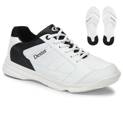 Dexter Mens Ricky IV White / Black The Bowler Depot