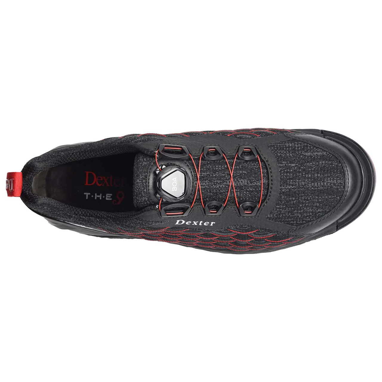 Dexter Mens THE C9 Knit BOA Black / Red | The Bowler Depot