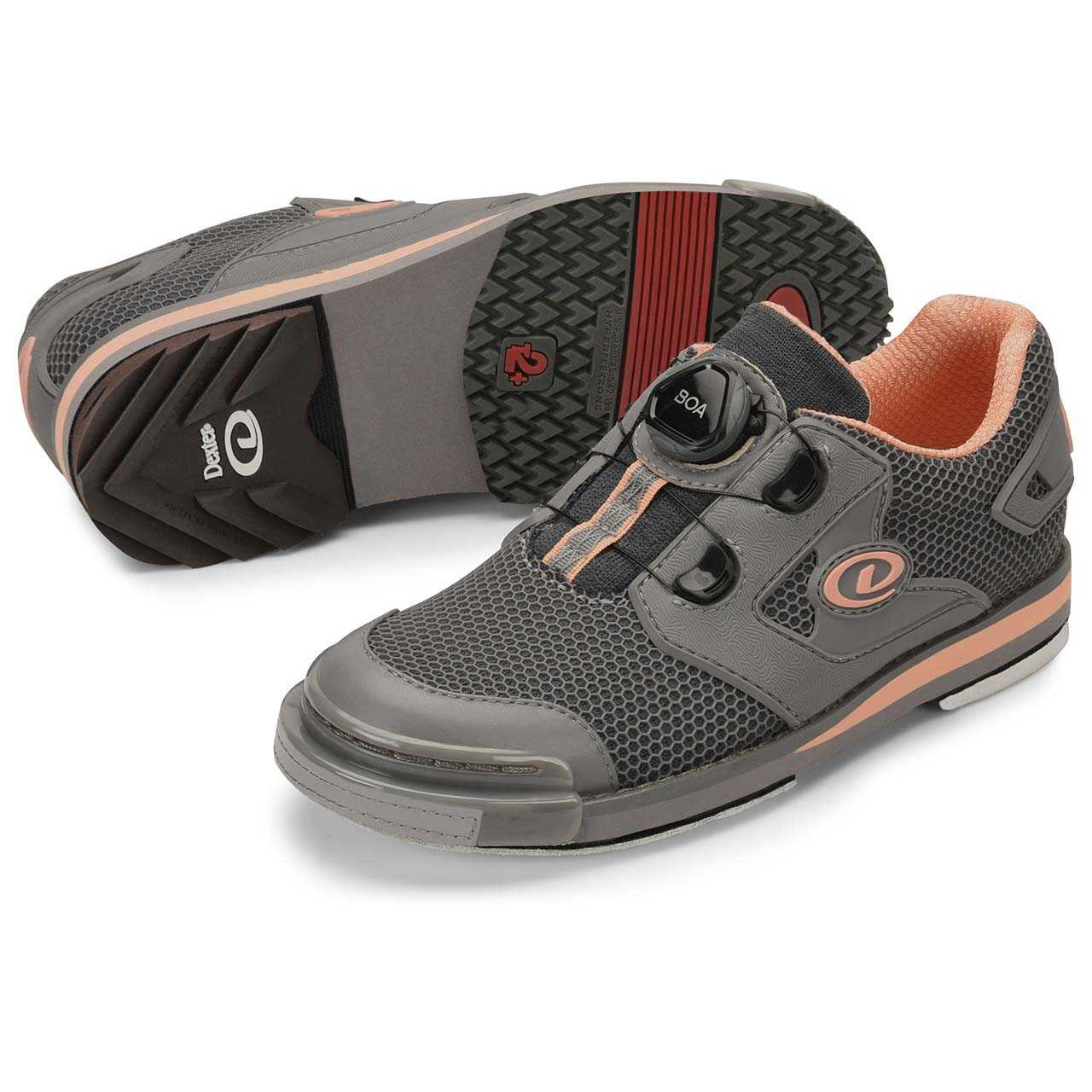 Chaussures De Bowling Dexter SST 8 Power Frame BOA – Gris/noir – Laçage BOA Ajustable, Semelles Interchangeables SST – Pour Droitier Ou Gaucher