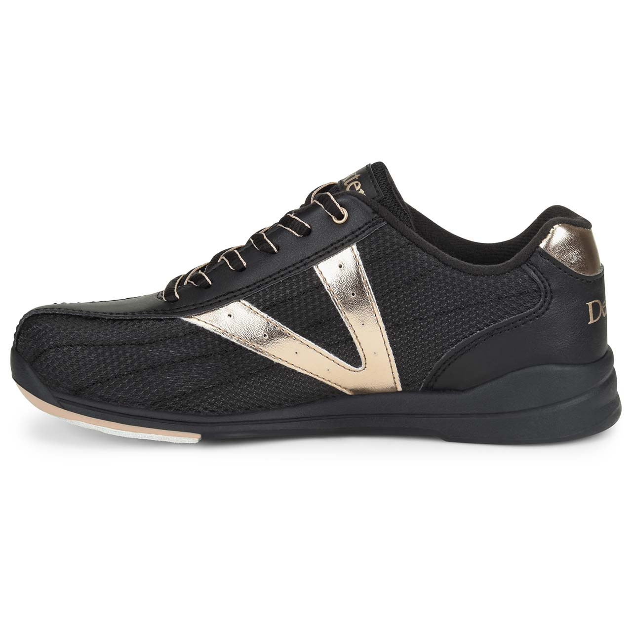 Dexter Womens Vicky Black / Rose Gold The Bowler Depot